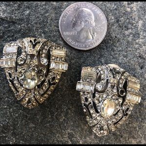 Stunning, vintage, rhinestone earrings